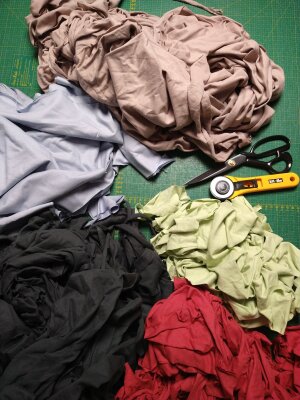 Making of... Die Restfarben-Kollektion - Making of Upcycling Jersey Restfarben Collektion Elke Otto